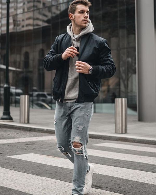 Hoodie with Bomber Jacket