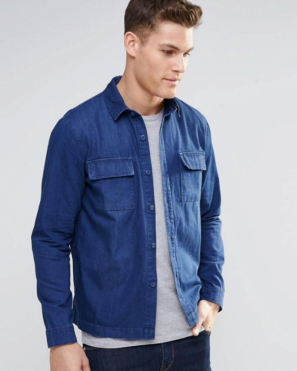 Overshirt with Denim